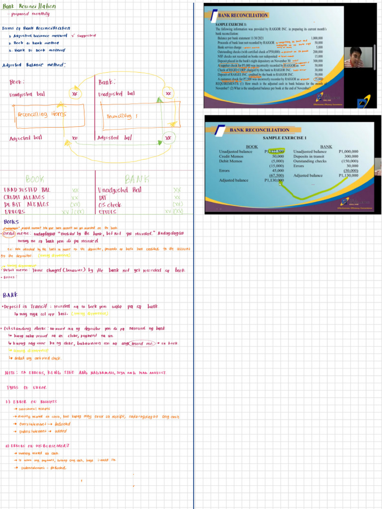 Bank Recon Notes | PDF