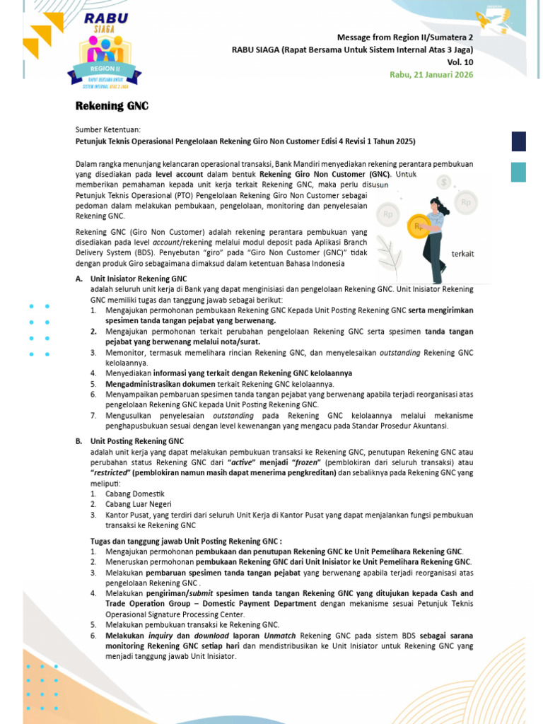Materi Rabu Siaga Vol 10 Rekening GNC | PDF