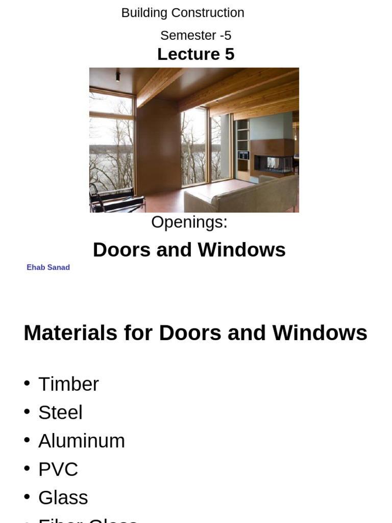 5-5 Doors and Windows | PDF | Door | Window