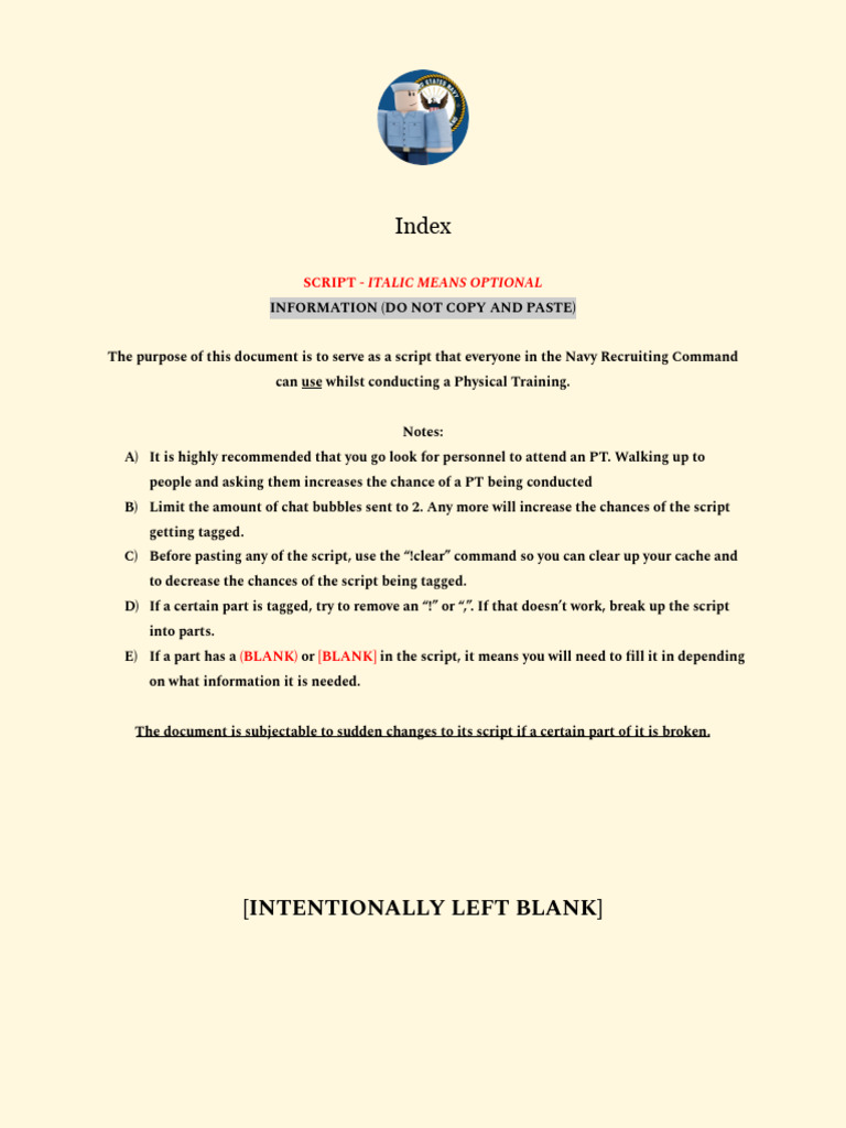 Bản Sao Của Navy PT Script - 3 | PDF