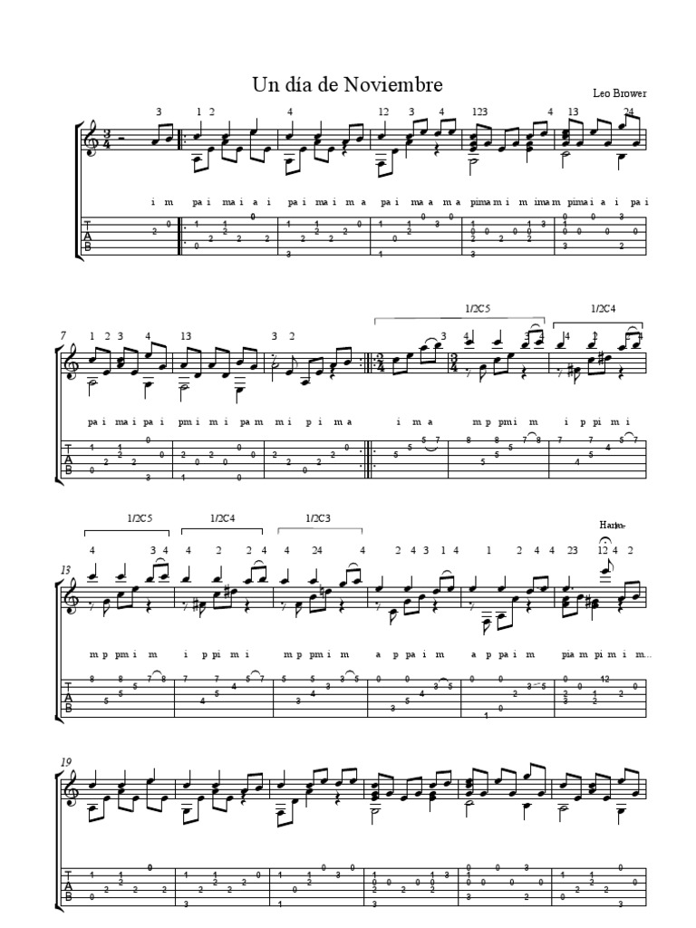 CANCION DE CUNA LEO BROUWER PARTITURA PDF