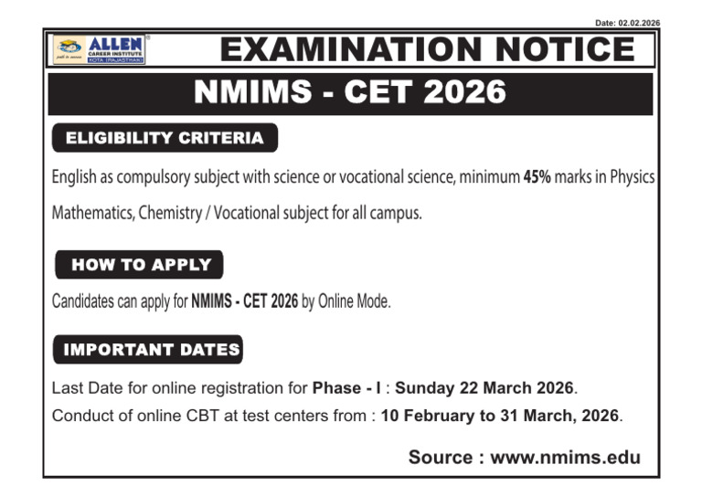 Nmims 2026 | PDF