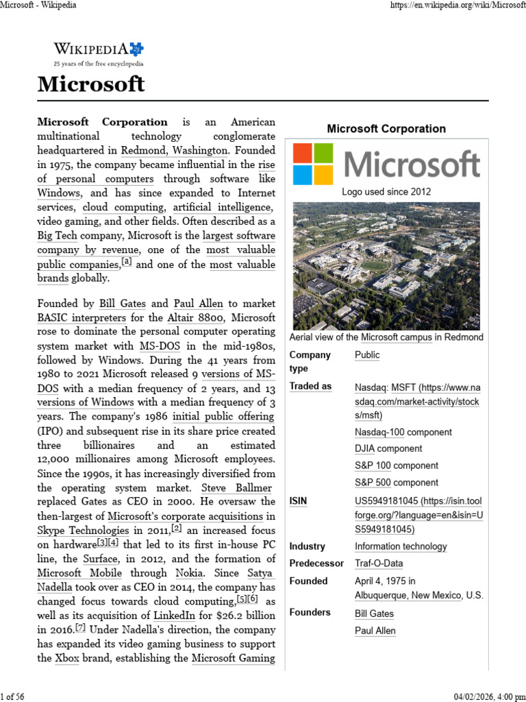 Microsoft | PDF | Microsoft | Microsoft Windows