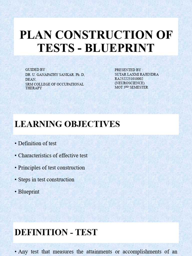 Revised Plan Construction-1 | PDF | Educational Assessment | Validity ...