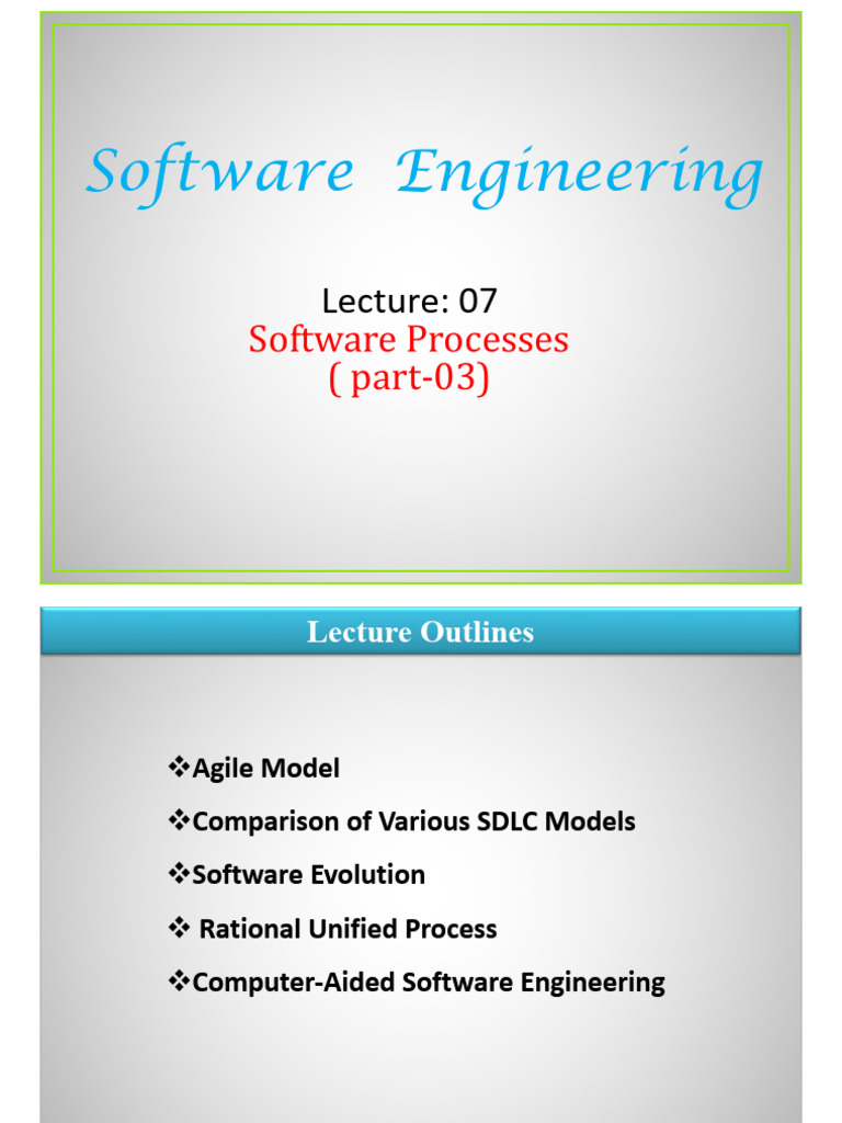 Lecture-07software Processes Agile Model | PDF | Agile Software ...