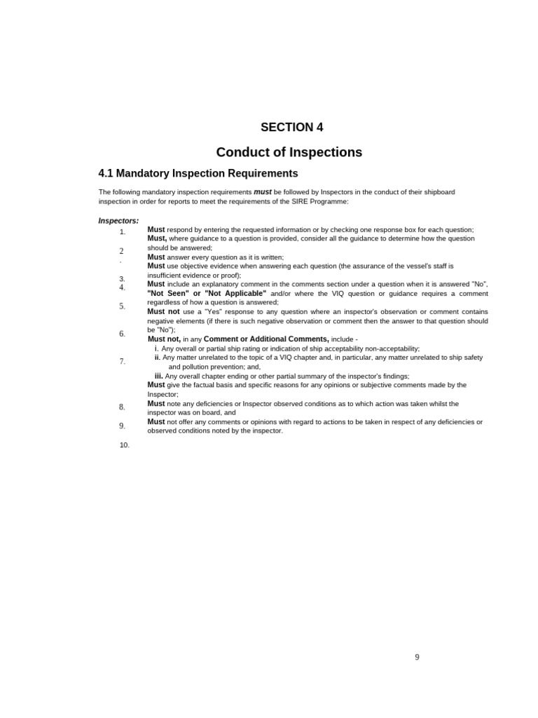 02-Conduct of Inspections | PDF | Safety | Question