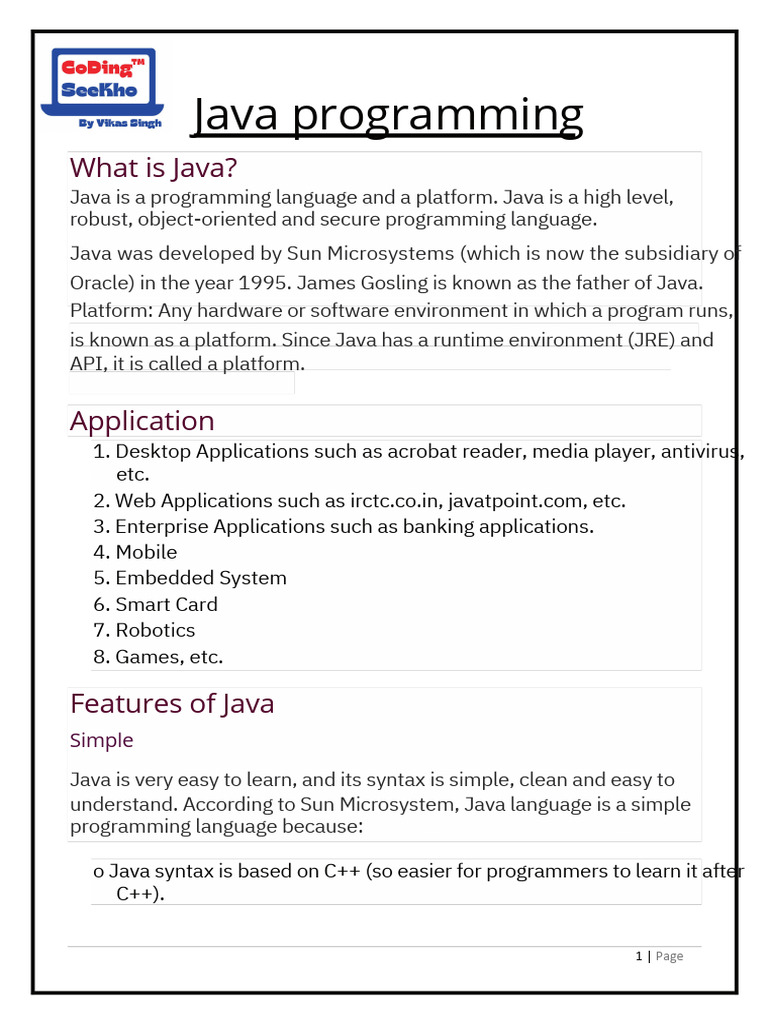 Java Programming | PDF | Method (Computer Programming) | Inheritance ...