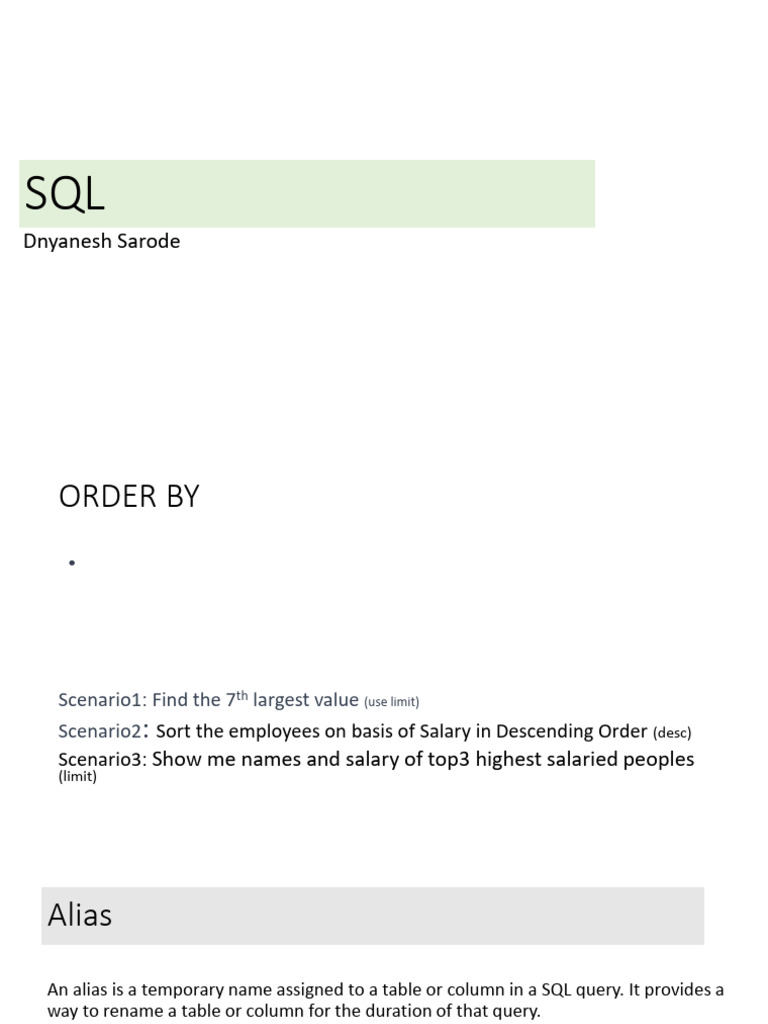 SQL 3 | PDF