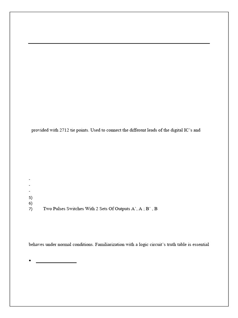 Lab 01 DLD | PDF | Logic Gate | Electricity