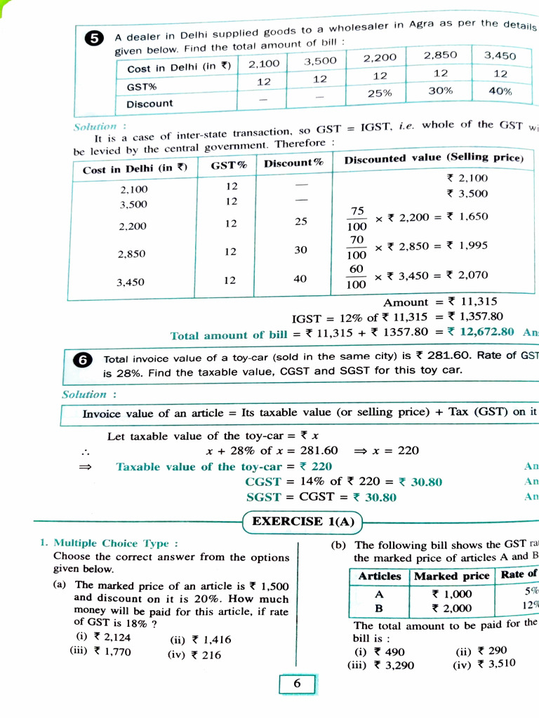 10 Math GST | PDF | Value Added Tax | Taxes