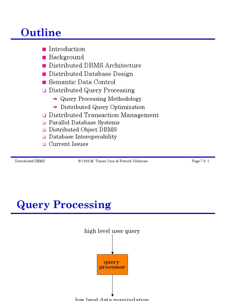 Distributed Query | PDF | Databases | Mathematical Optimization