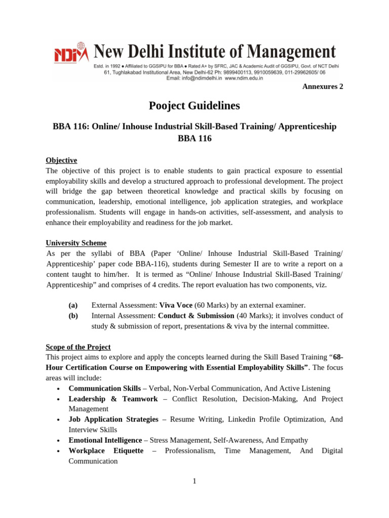 Project Guidelines 2026 | PDF | Methodology | Leadership