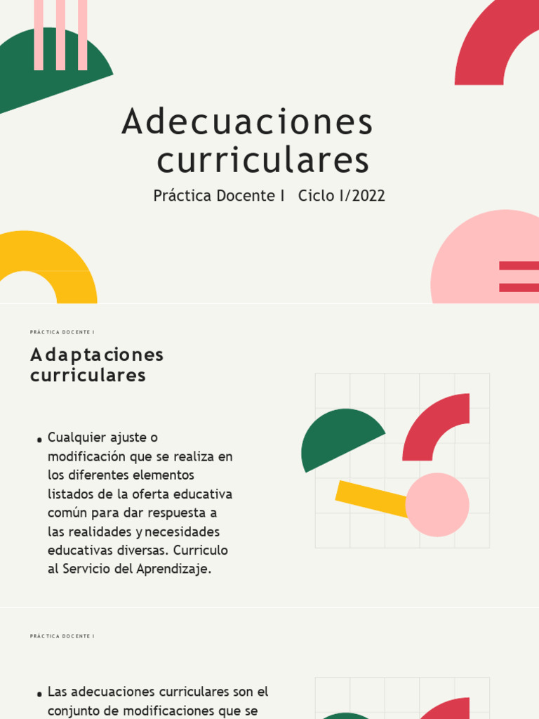Adecuaciones Curriculares | PDF | Plan de estudios | Evaluación