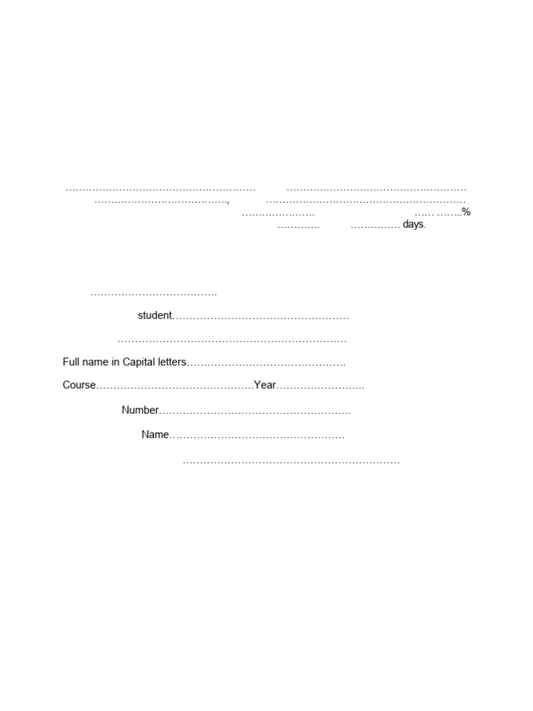 Attendance Form | PDF