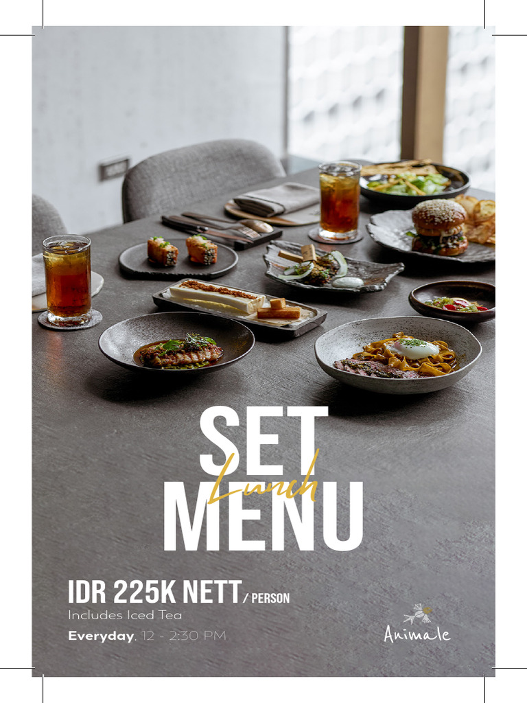 Animale Lunch Set Menu | PDF