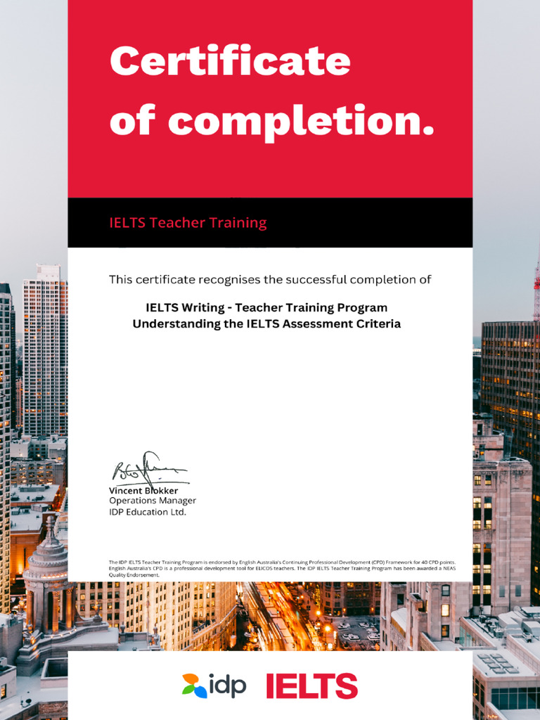 Certification IELTS Writing Understanding the IELTS Assessment Criteria ...