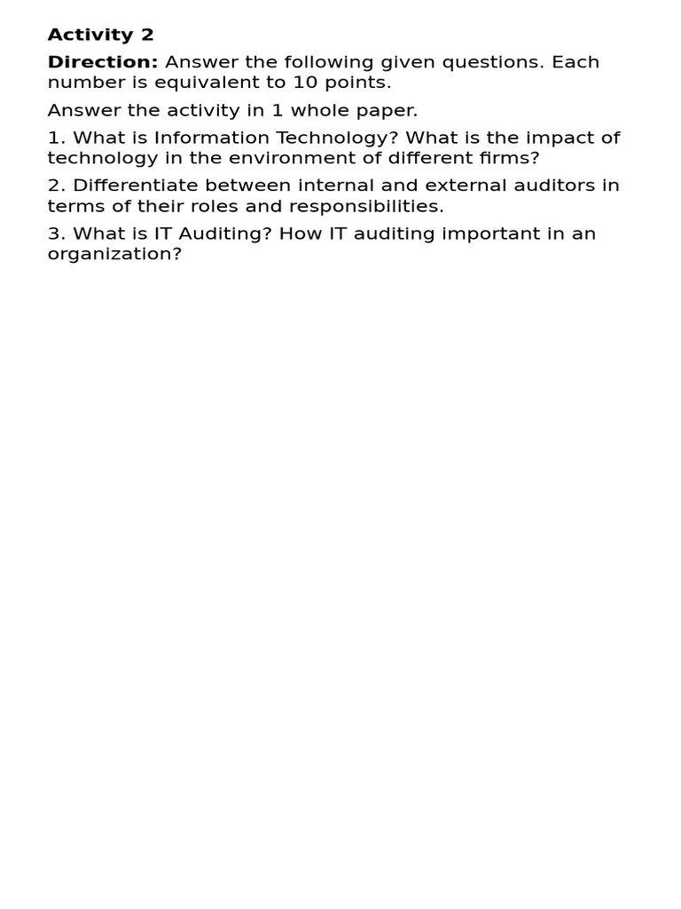 Activity 2 Lesson 1 | PDF