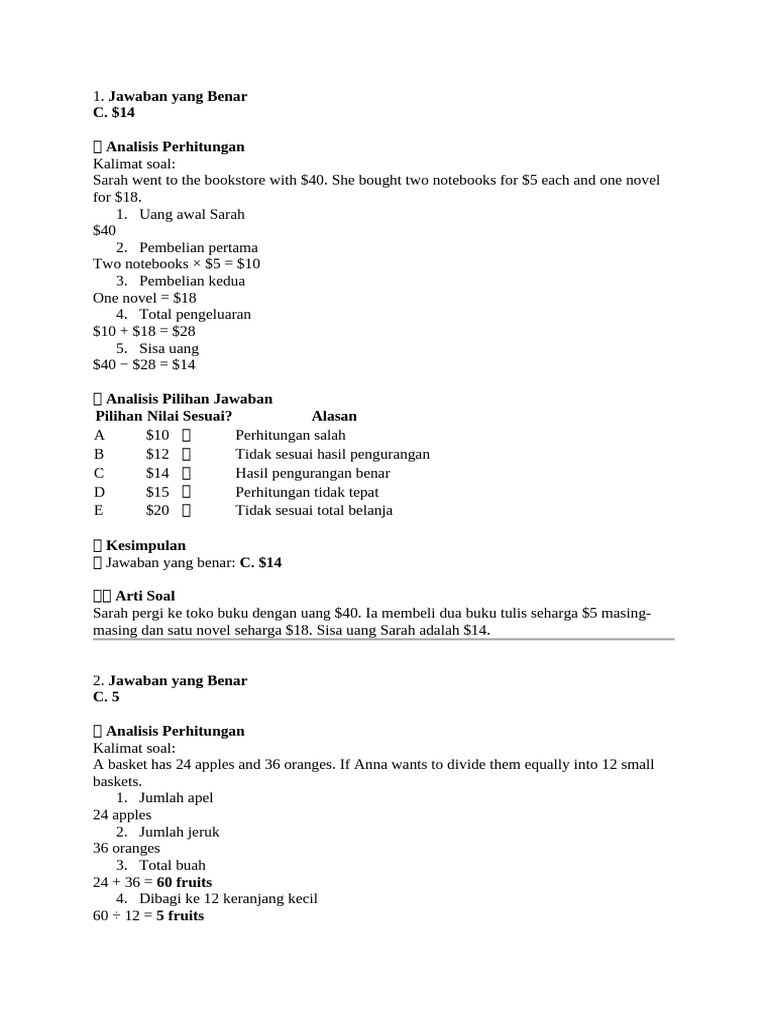 Pre Test | PDF