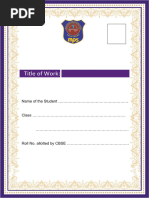 A4 Project File Template for Students | PDF