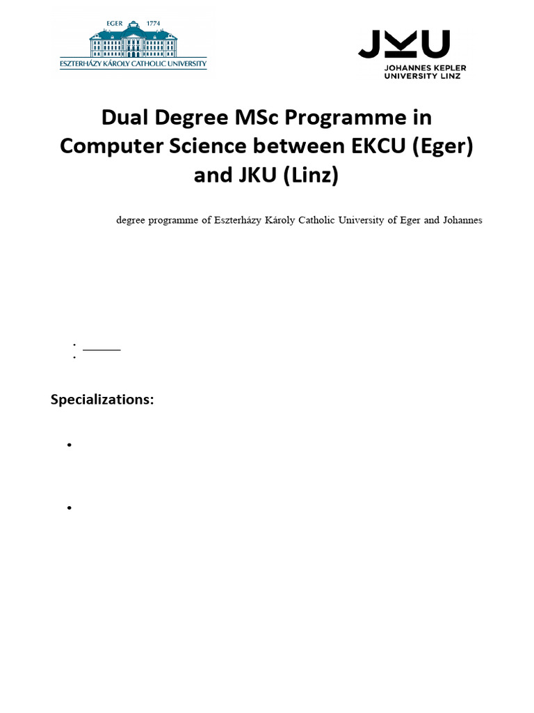 EKCU JKU CS MSC Description | PDF | Computer Science | Analytics