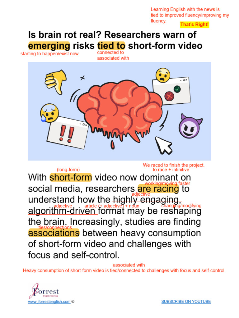 Brain Rot News Review by JForrest English | PDF | English Language ...