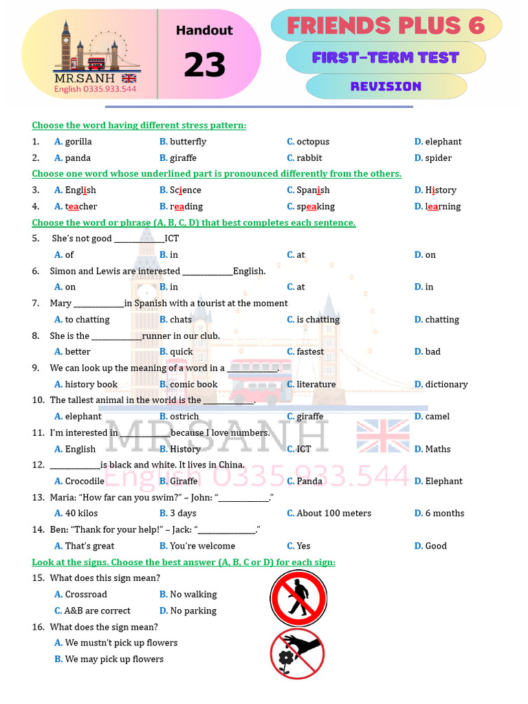 FP6_FirstTerm_Updated 12.2025 | PDF | Elephant