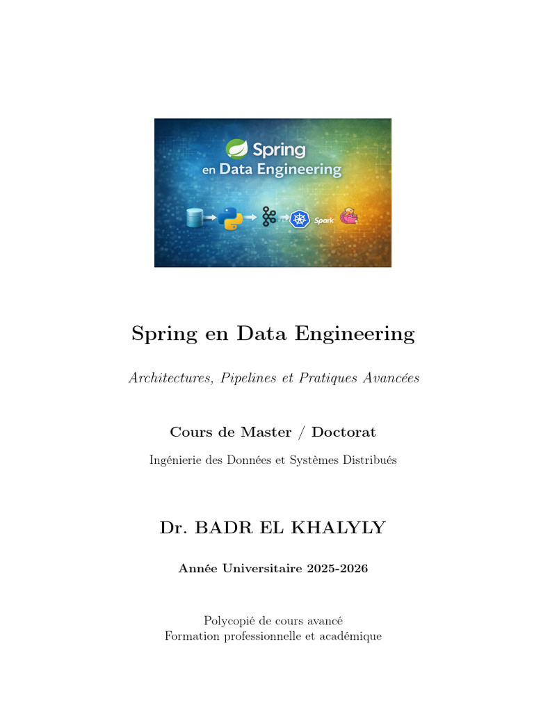 Spring Data Engineering 1770118237 | PDF | Apache Spark | Science des ...