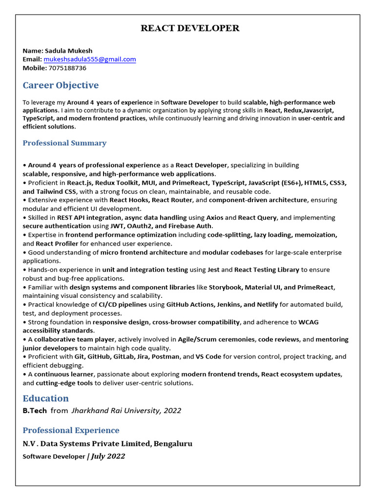 Resume (3) | PDF | Software Development | Computer Science