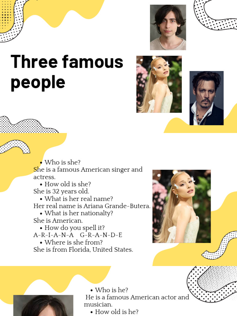 Three Famous People | PDF