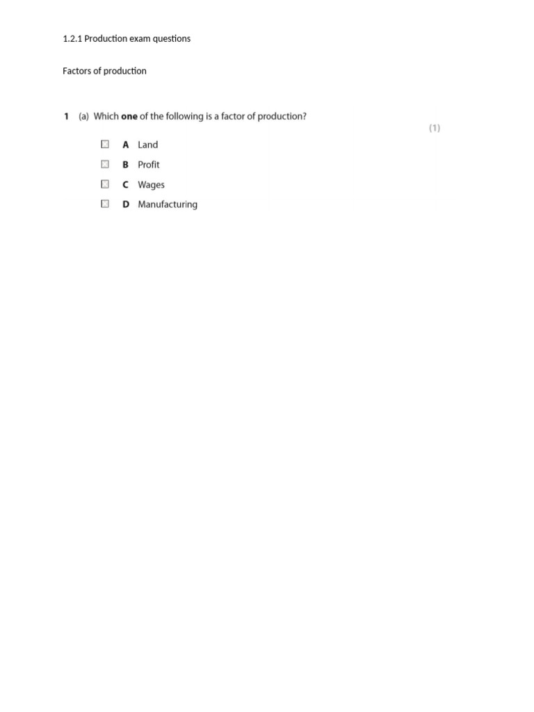 Production-exam-questions | PDF