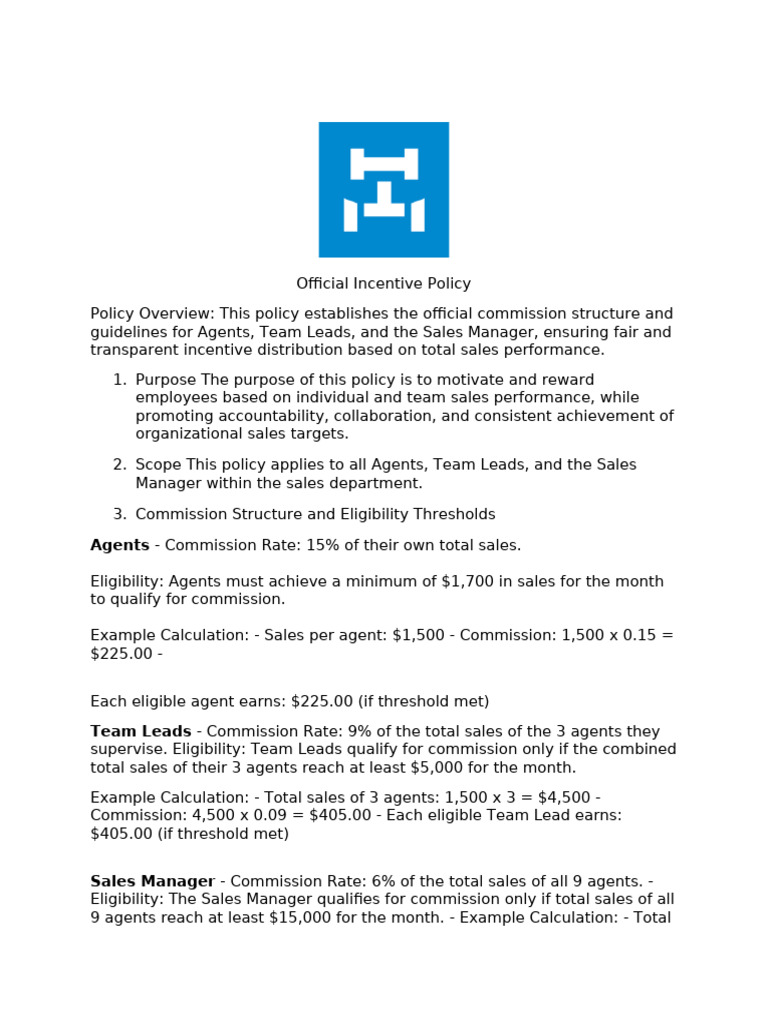 Sales Commission Policy - Trucker Path | PDF | Incentive | Policy