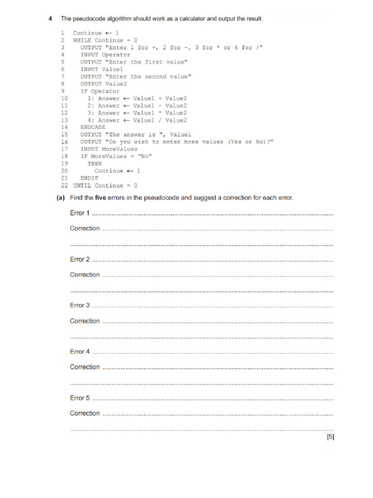 Error Correction More Practice | PDF