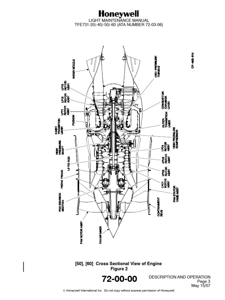 Engine 72-03-06 LMM Honeywell Cross Section | PDF
