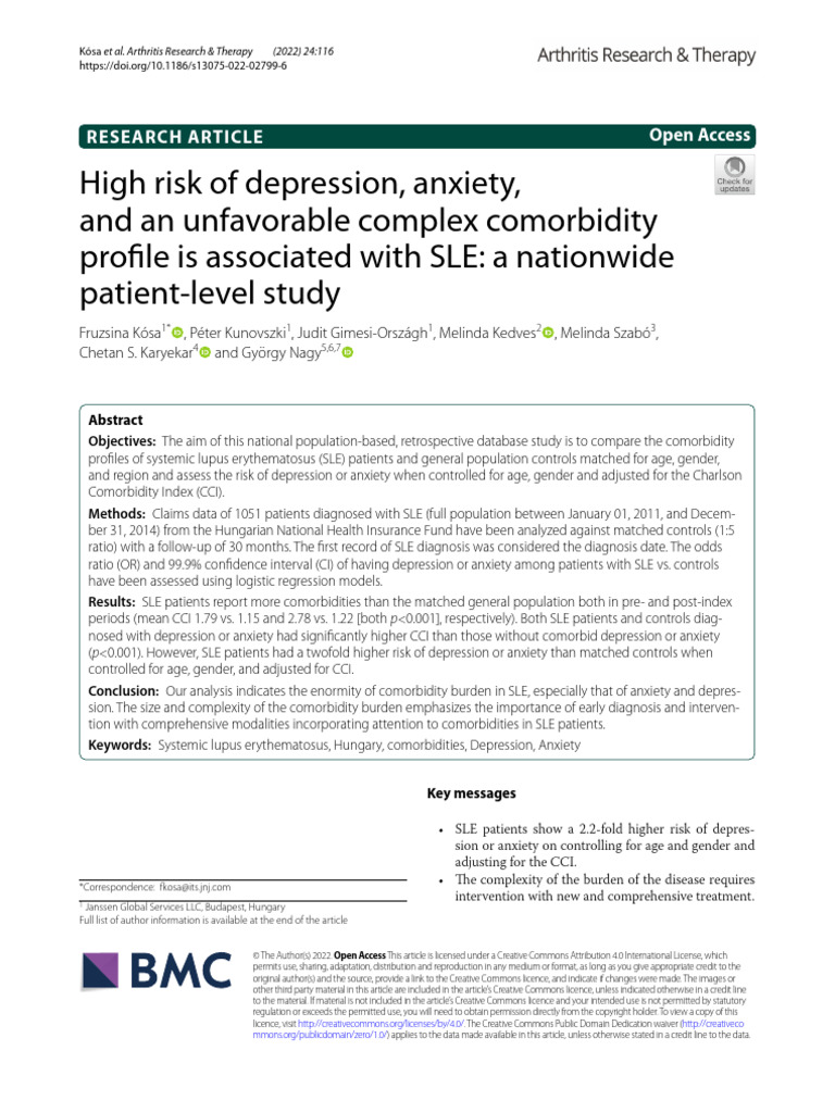 High Risk of Depression, Anxiety, And an Unfavorable Complex ...