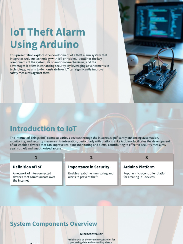 IoT Theft Alarm Using Arduino (2) | PDF | Internet Of Things | Computer ...