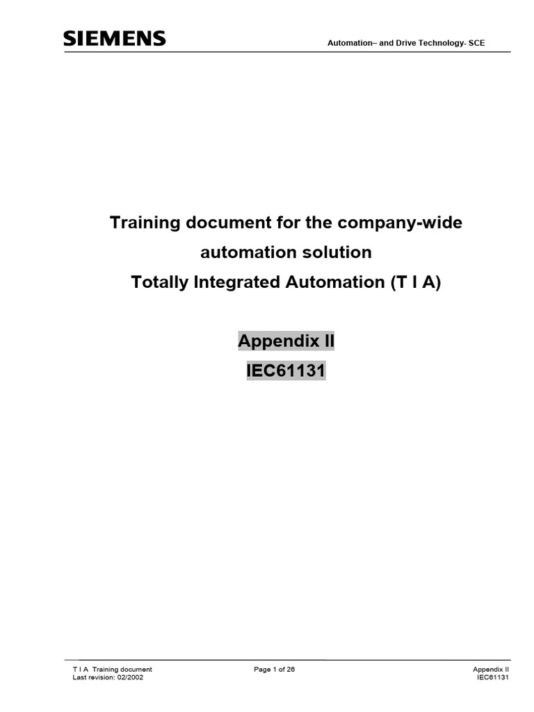 Manual Training IEC61131 | PDF | Computer Program | Programming