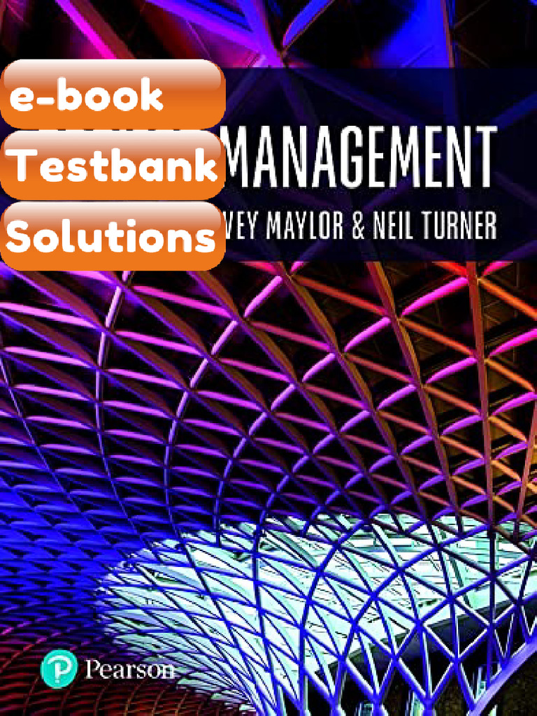 Testbank Project Management 5th Edition Harvey Maylor | PDF ...