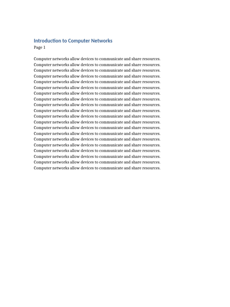 Introduction To Computer Networks | PDF | Data Transmission | Systems ...