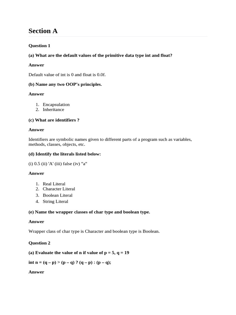 Class 10 Total Chapter Question | PDF | Boolean Data Type | String ...