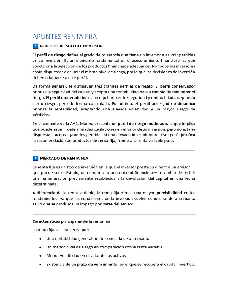 Apuntes Renta Fija Biennn | PDF | Renta Fija | Deuda gubernamental