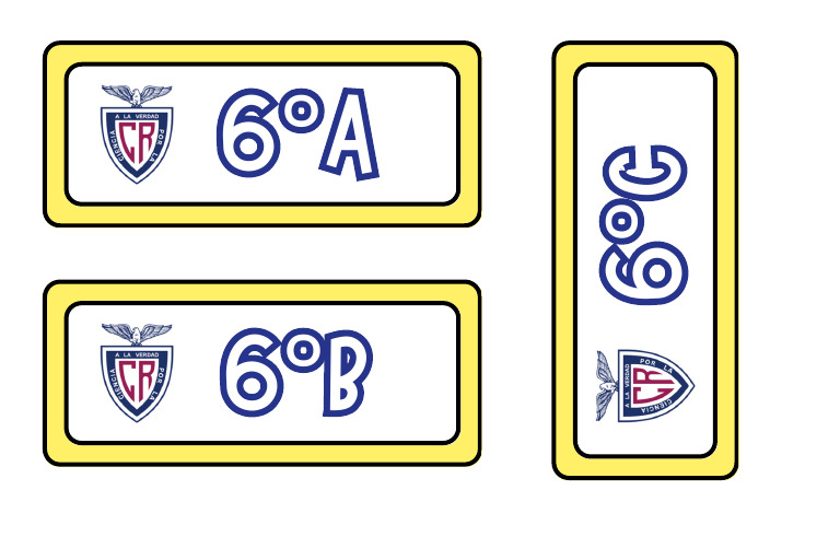 Subject Areas Labels in Colorful Illustrative Style | PDF