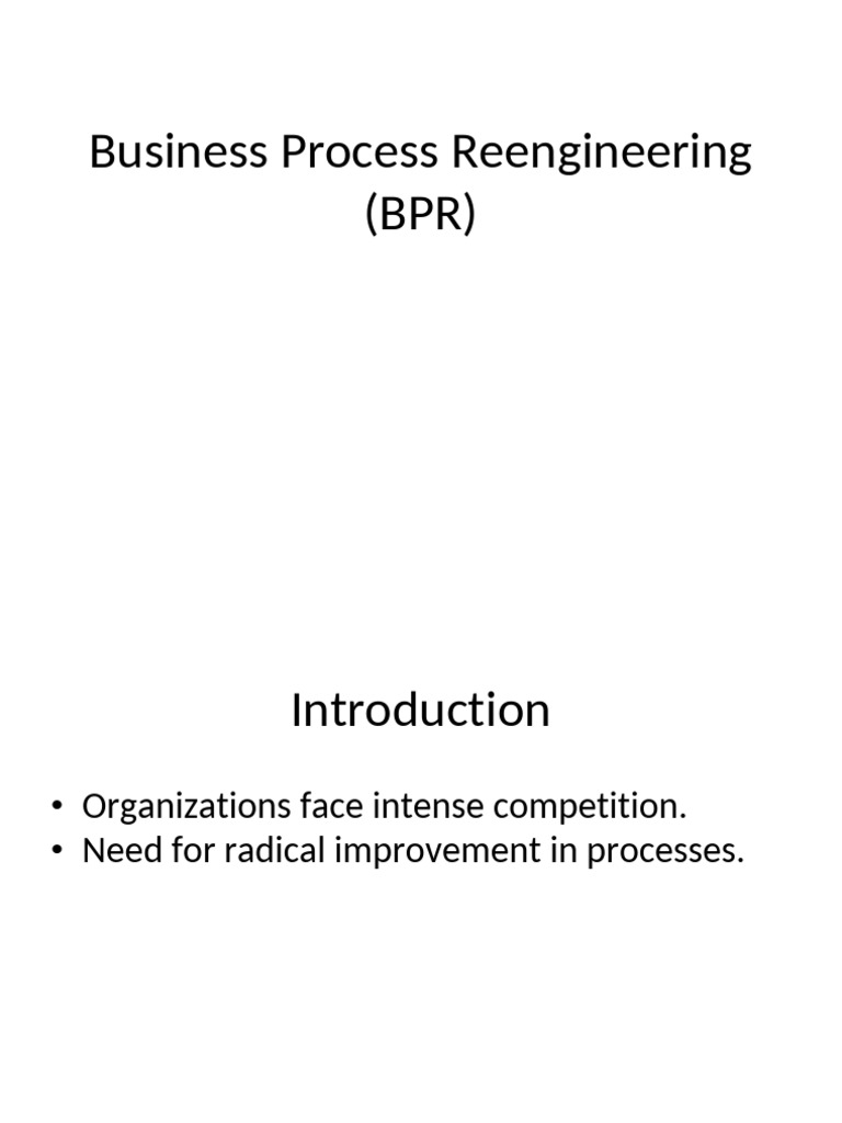 Business Process Reengineering BPR 3.4 | PDF