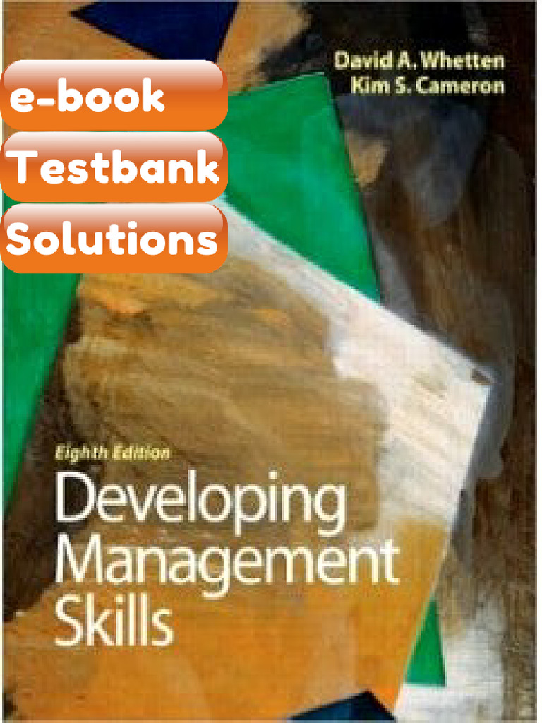 Testbank Developing Management Skills 8th Edition David a Whetten ...