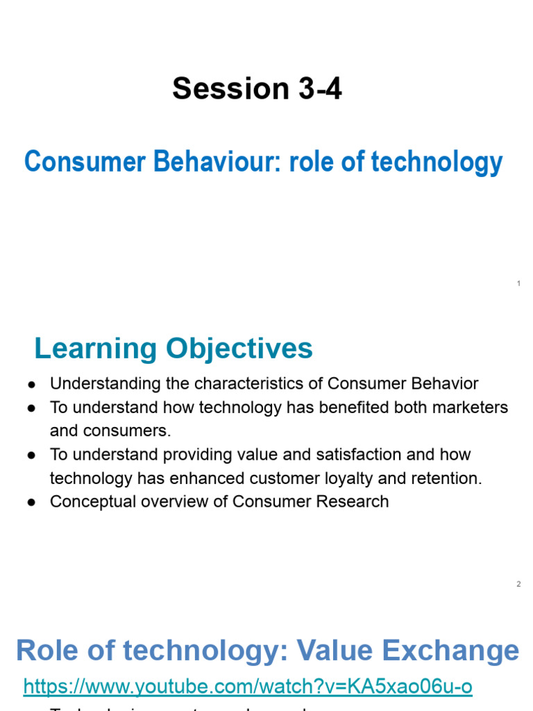 CB Session 3-4 | PDF | Marketing | Consumer Behaviour