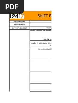 Shift Report