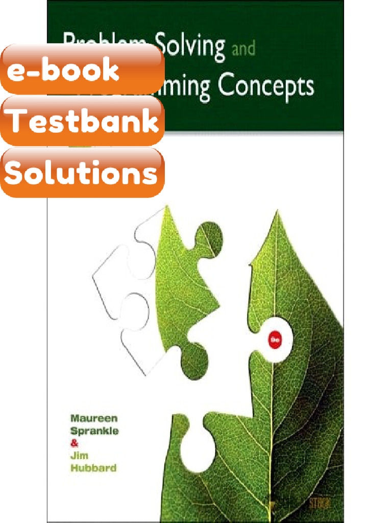 Testbank Problem Solving and Programming Concepts 9E 9th Edition ...