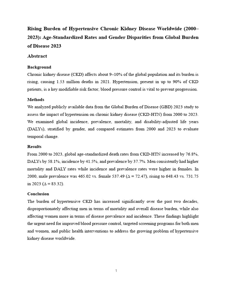 Export | PDF | Chronic Kidney Disease | Hypertension