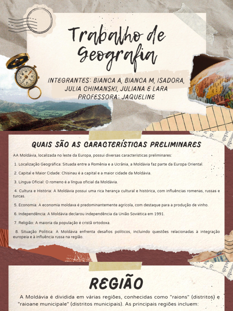 Trabalho de Geografia | PDF | Moldávia