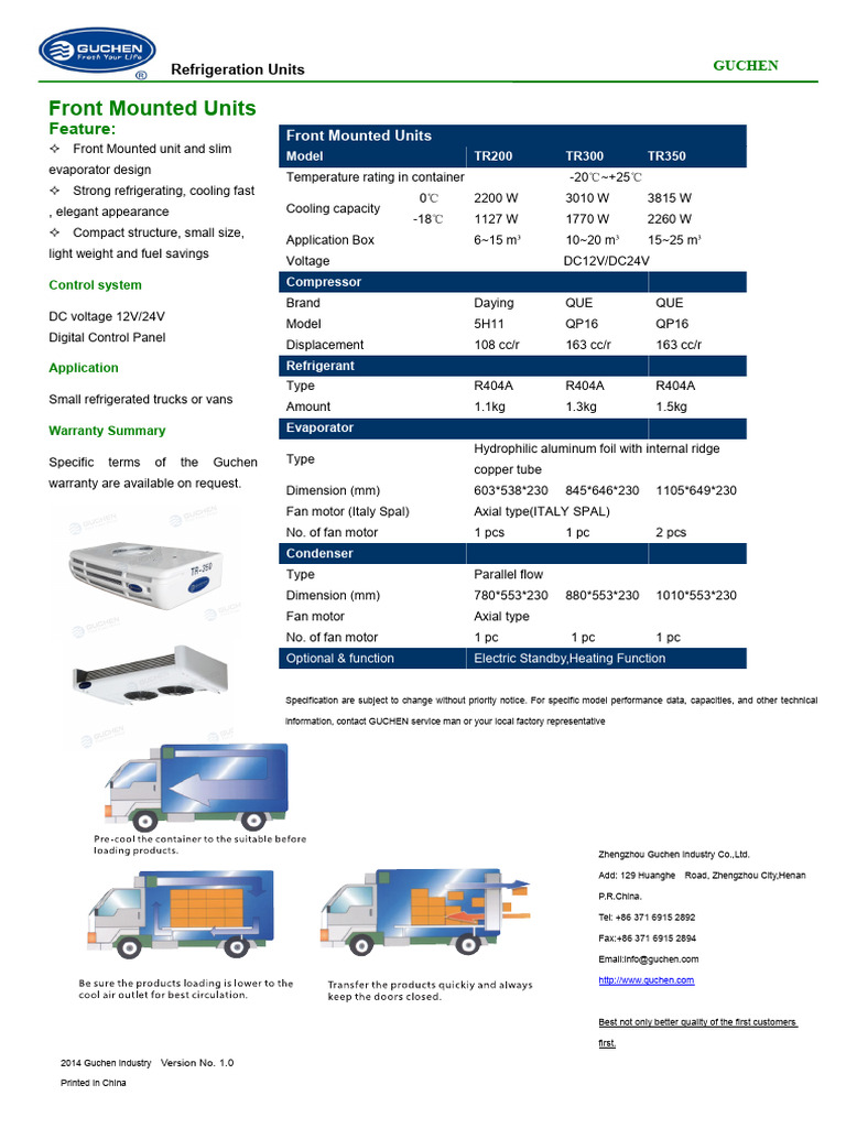 tr200-tr300-tr350units | PDF | Refrigeration | Engineering Thermodynamics