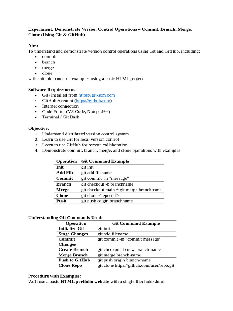 Experiment 5 | PDF | Version Control | Software